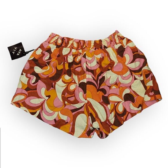 Ava & Viv Women’s High-Waist Pull On Linen blend Retro Shorts XXL NWT - Picture 3 of 5